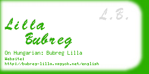 lilla bubreg business card